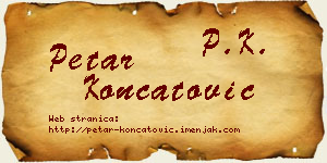 Petar Končatović vizit kartica